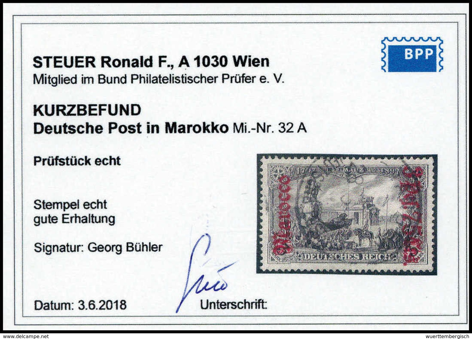 Gest. Deutsche Auslandspost Marokko - Other & Unclassified