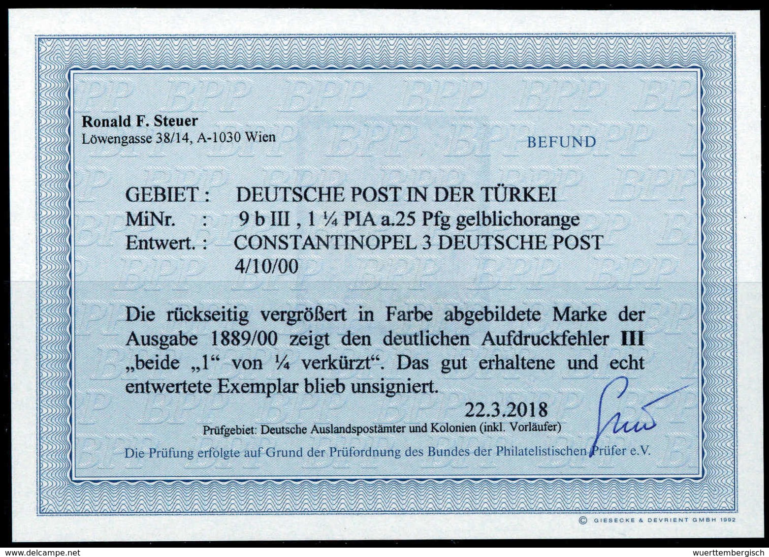 Gest. Deutsche Auslandspost Türkei - Other & Unclassified