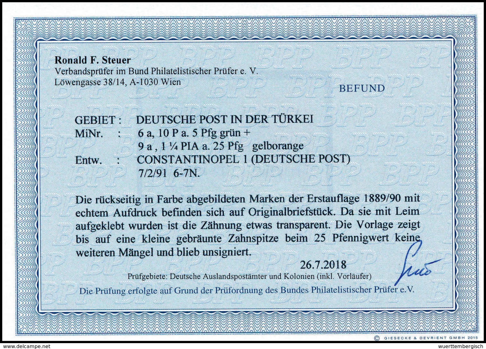 Briefst. Deutsche Auslandspost Türkei - Autres & Non Classés