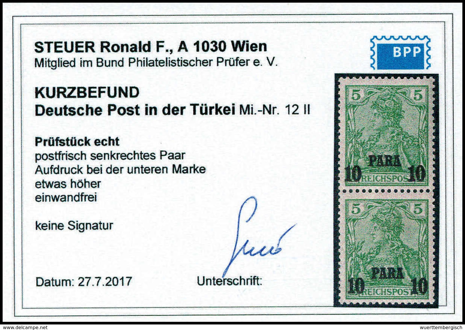 ** Deutsche Auslandspost Türkei - Autres & Non Classés