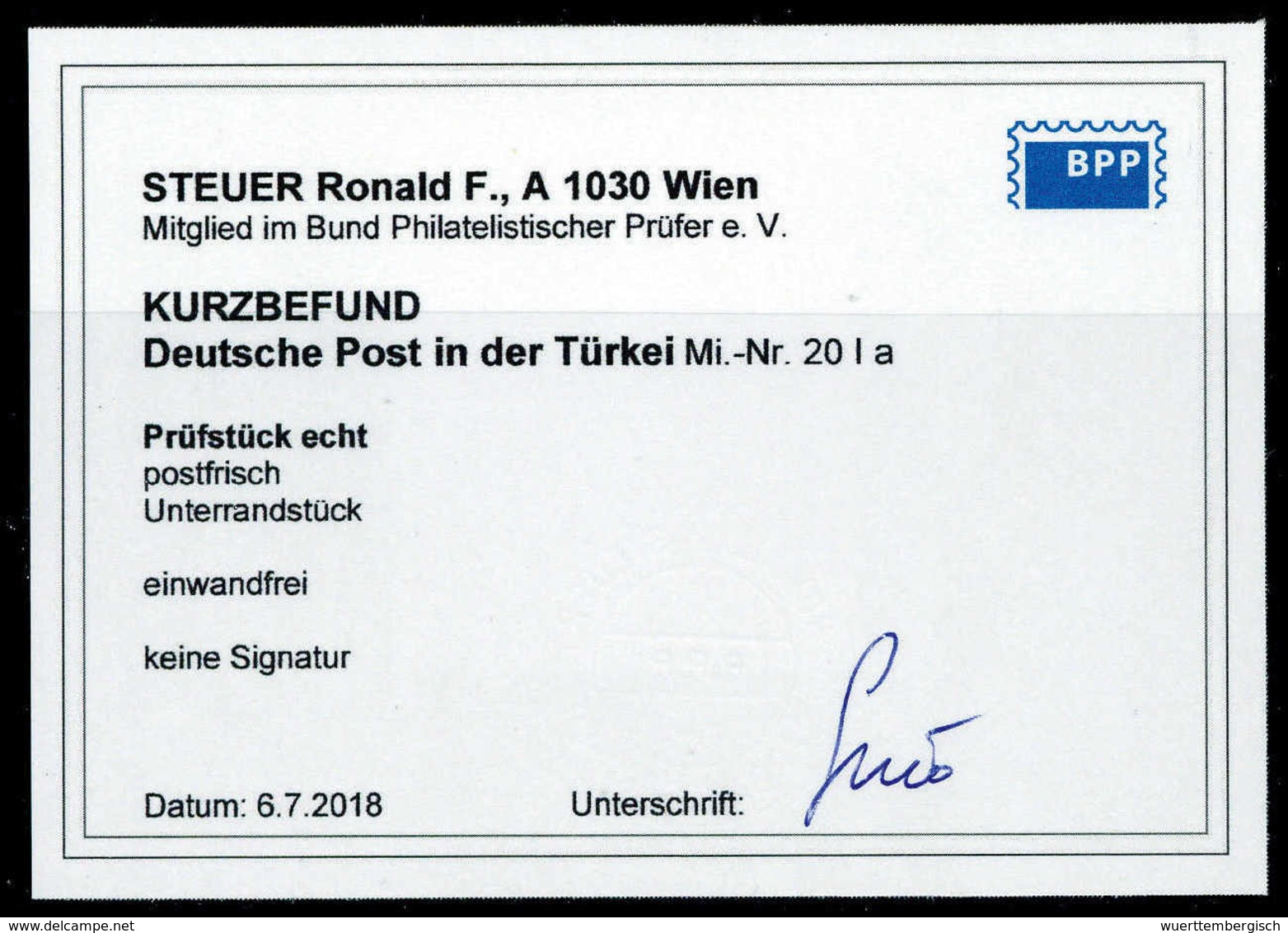 ** Deutsche Auslandspost Türkei - Autres & Non Classés