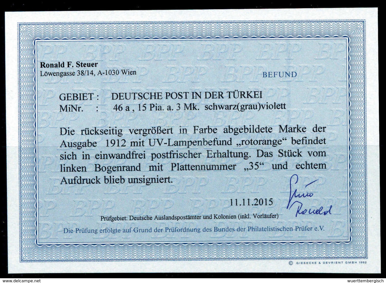 ** Deutsche Auslandspost Türkei - Other & Unclassified