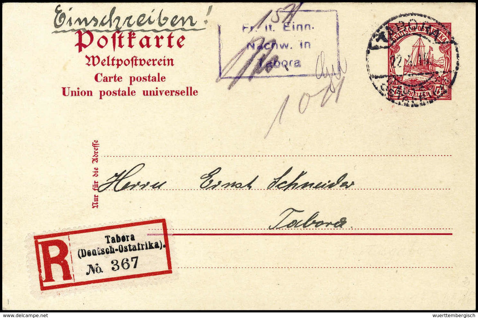 Beleg Deutsche Kolonien Deutsch Ostafrika Kriegspost - Other & Unclassified