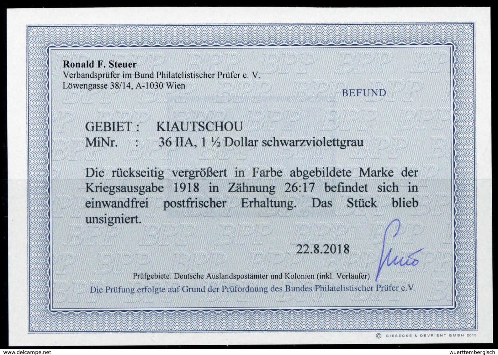 ** Deutsche Kolonien Kiautschou - Other & Unclassified