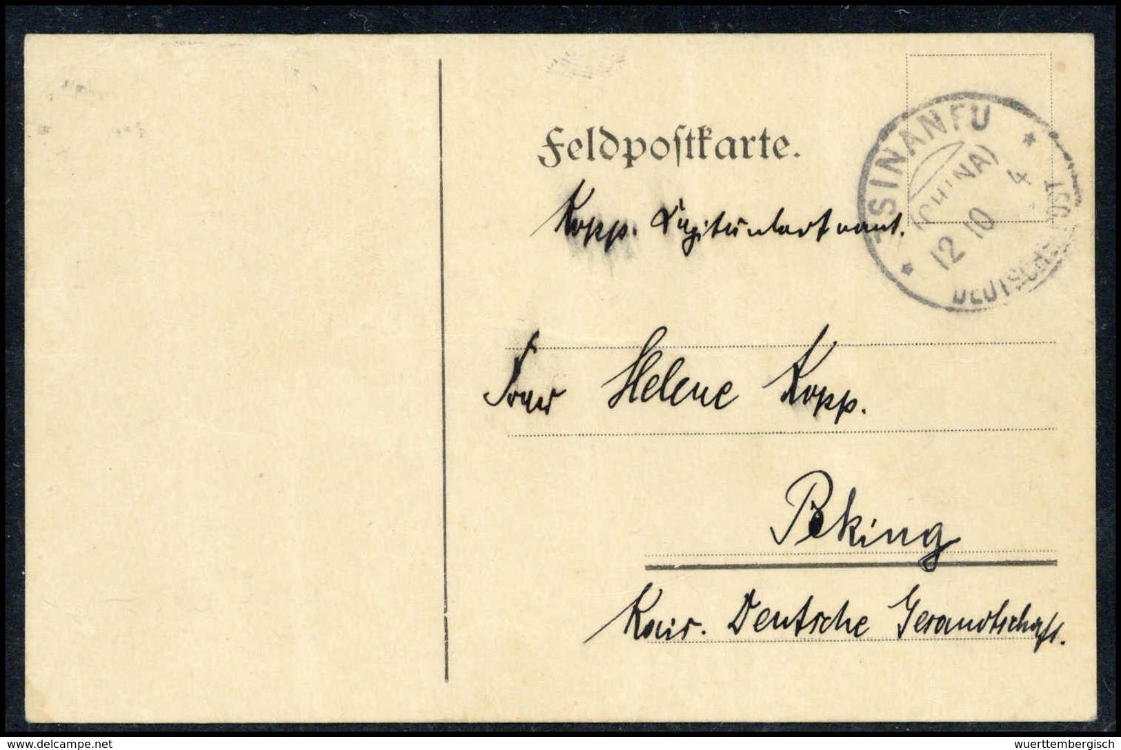 Beleg Deutsche Kolonien Kiautschou Kriegspost - Other & Unclassified