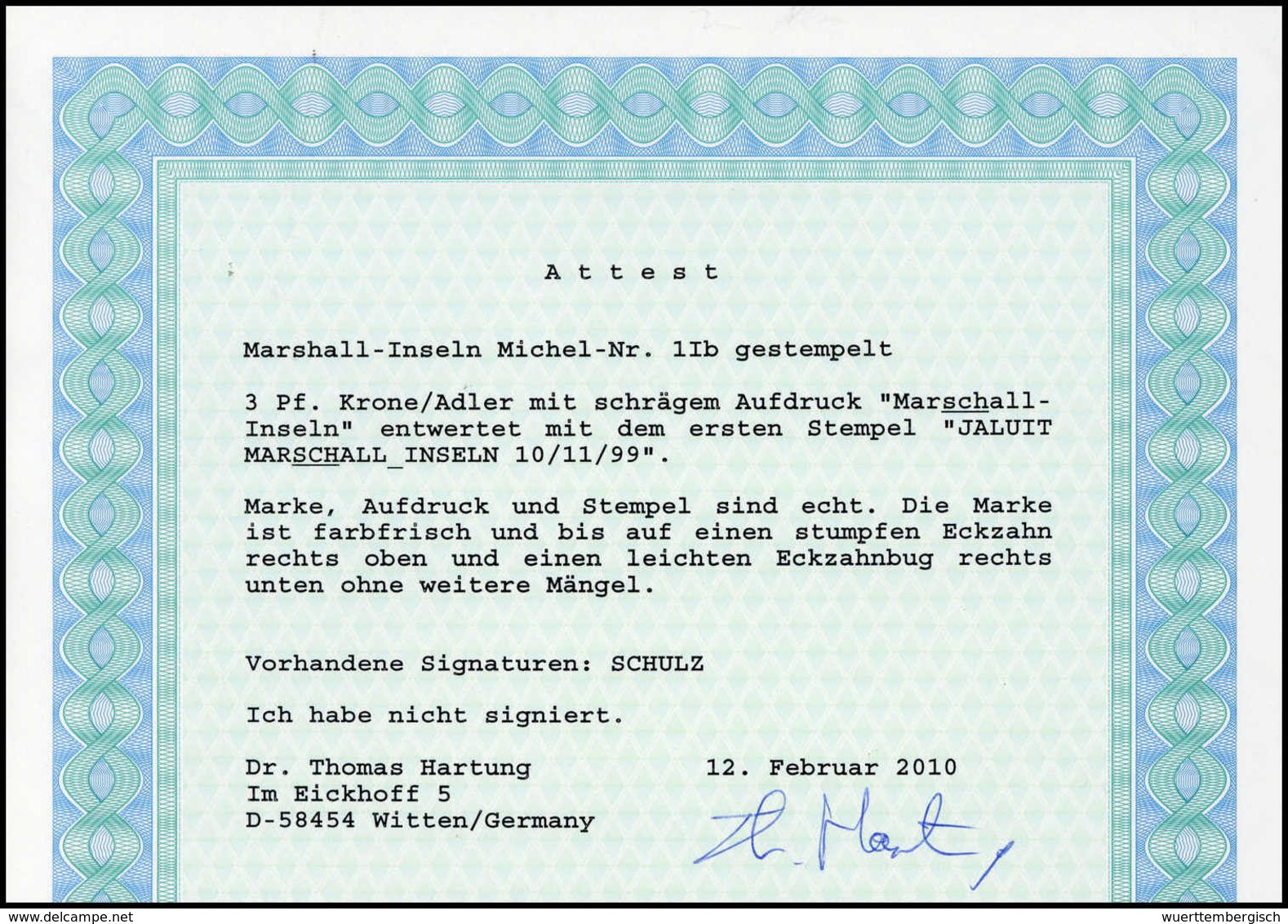 Gest. Deutsche Kolonien Marshall Inseln - Other & Unclassified