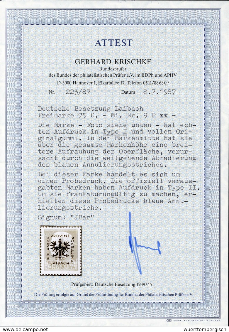 ** Deutsche Besetzung II. WK Laibach - Other & Unclassified