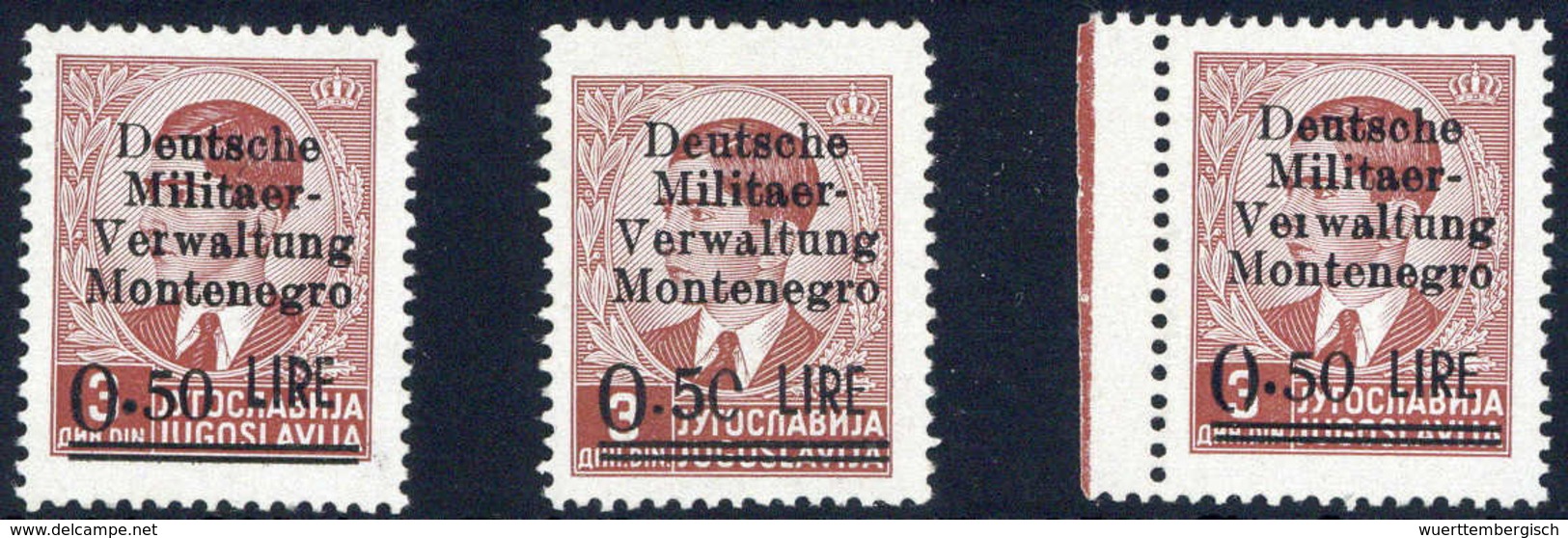 ** Deutsche Besetzung II. WK Montenegro - Other & Unclassified