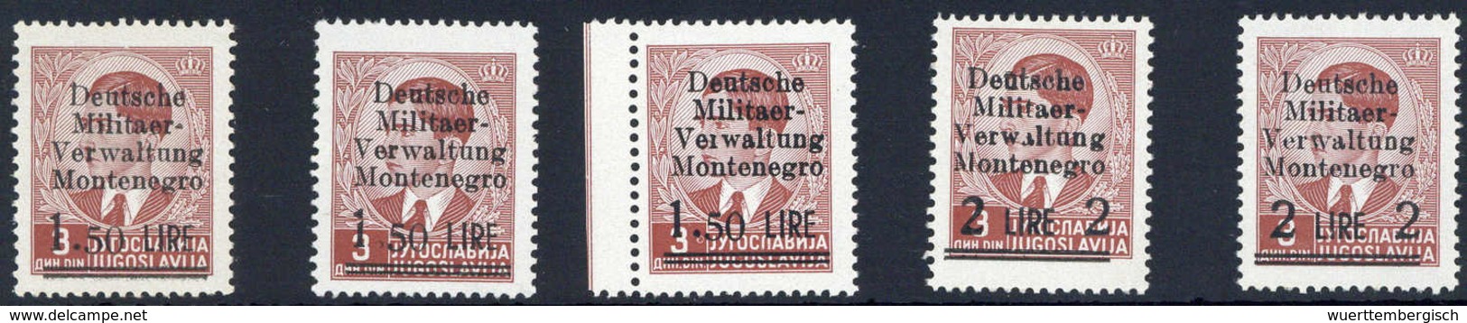 ** Deutsche Besetzung II. WK Montenegro - Autres & Non Classés