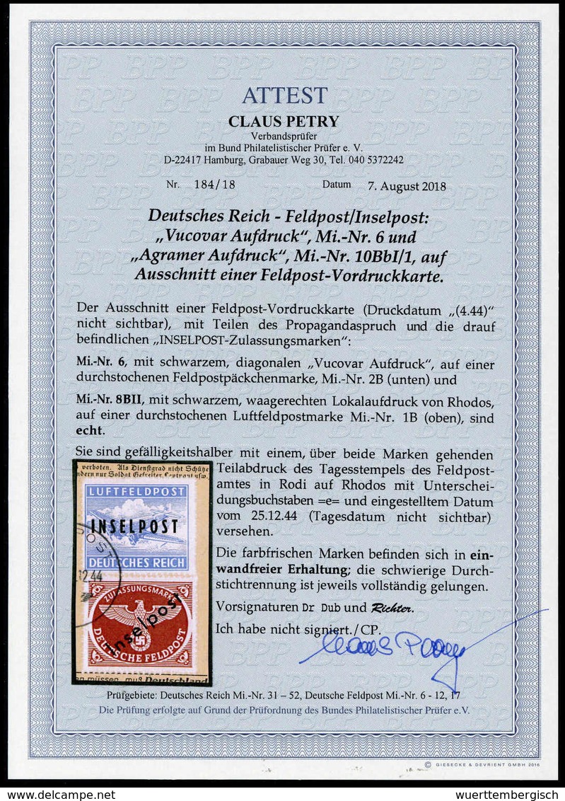 Briefst. Deutsche Besetzung II. WK, Feldpostmarken - Other & Unclassified