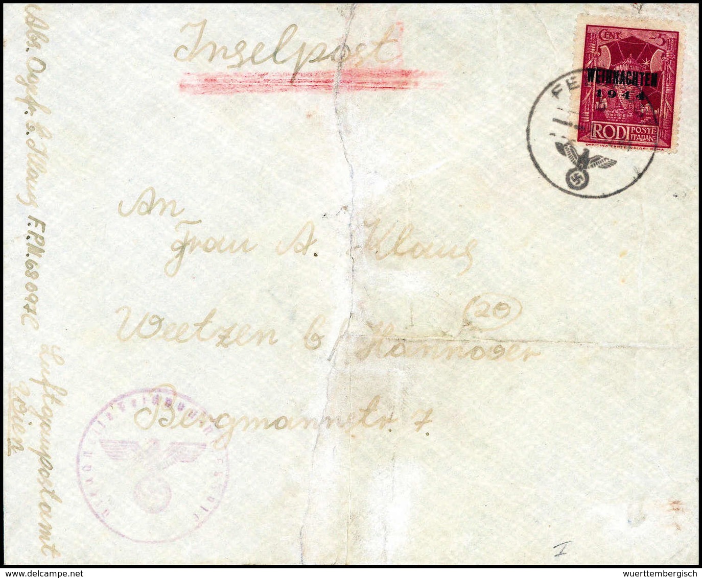 Beleg Deutsche Besetzung II. WK, Feldpostmarken - Other & Unclassified