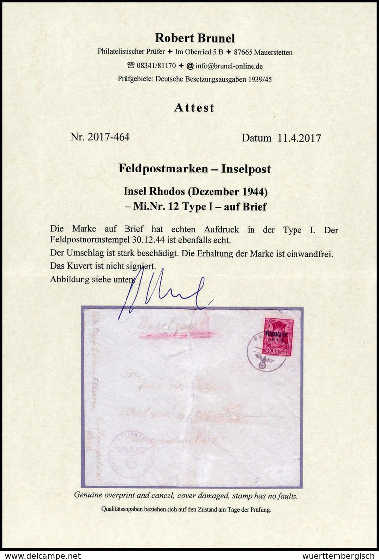 Beleg Deutsche Besetzung II. WK, Feldpostmarken - Other & Unclassified