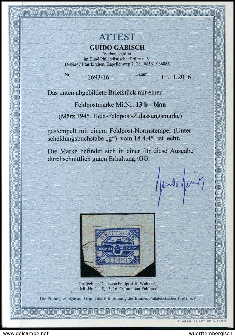 Briefst. Deutsche Besetzung II. WK, Feldpostmarken - Sonstige & Ohne Zuordnung