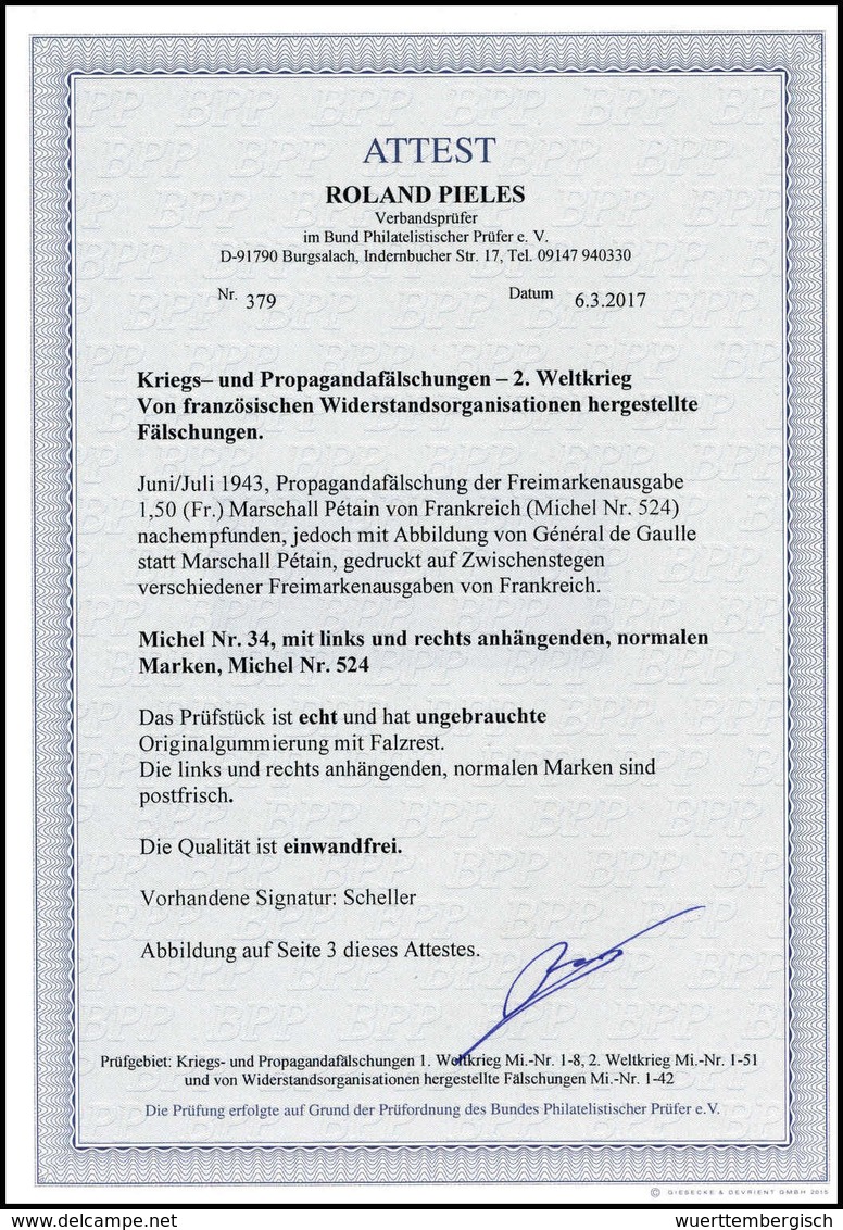 * Kriegs Und Propagandafälschungen II. WK Widerstandsorganisationen - Other & Unclassified