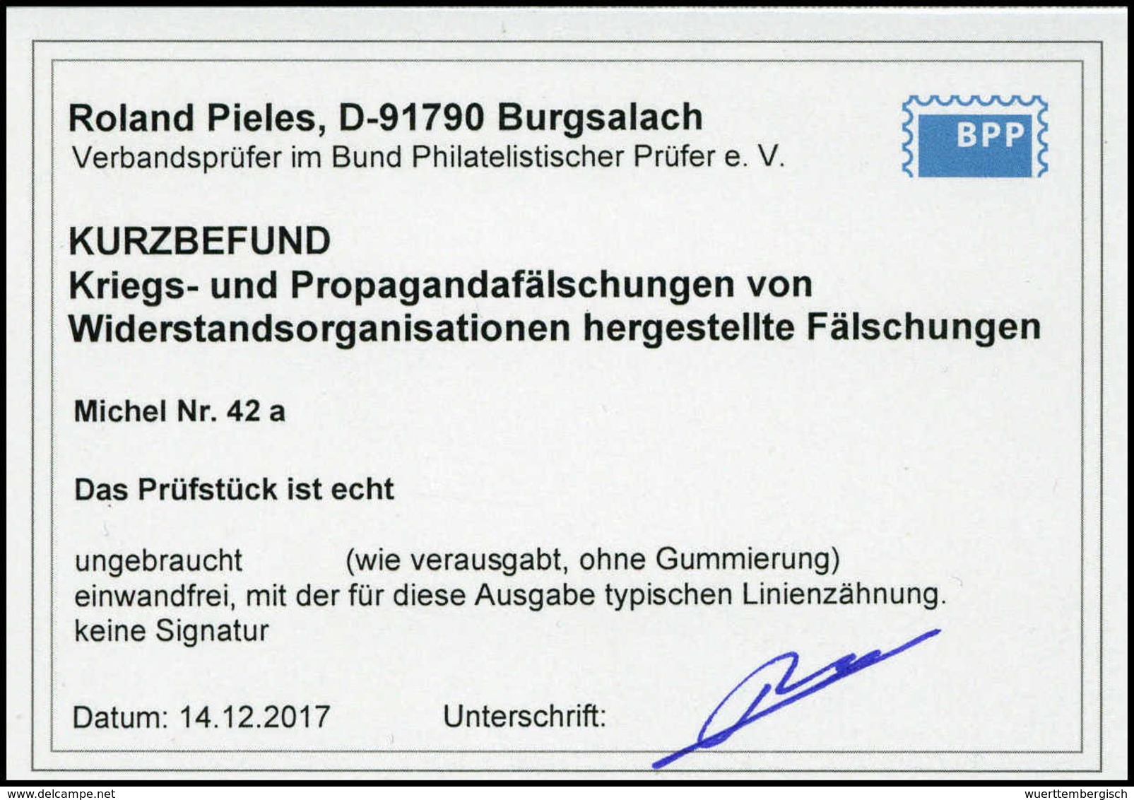 O. Gummi Kriegs Und Propagandafälschungen II. WK Widerstandsorganisationen - Other & Unclassified