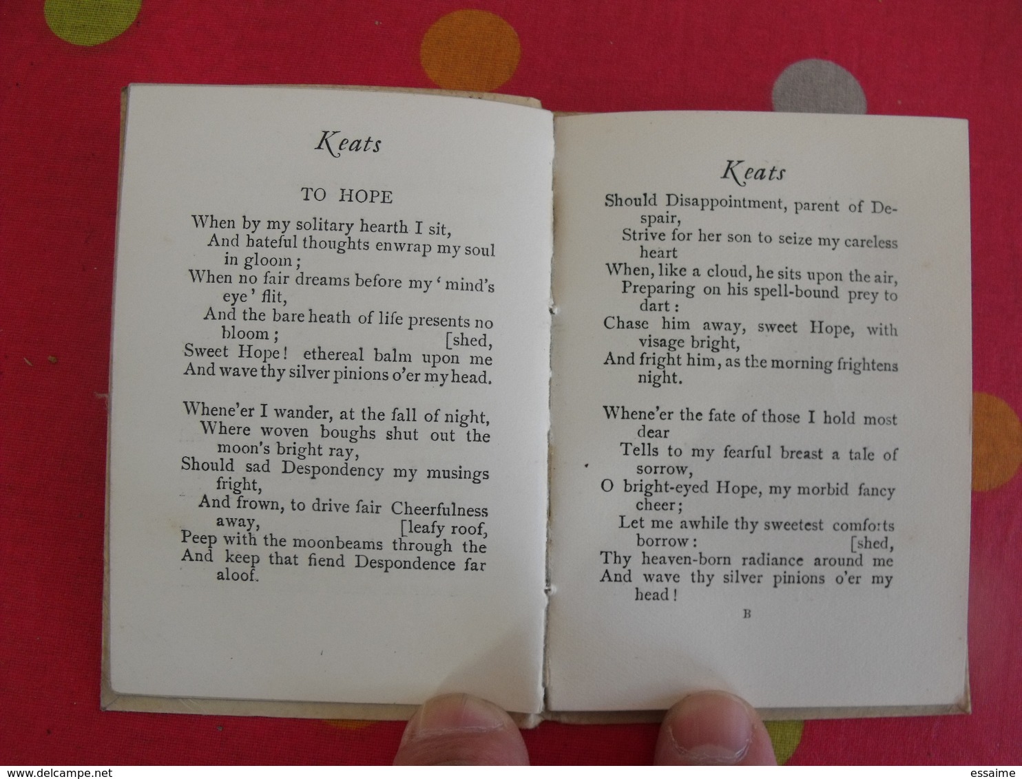 Keats. Moments With Keath. London Henry Frowde Oxford Horace Hart. Illustrations De Jameson Sd (vers 1900) - Ontwikkeling