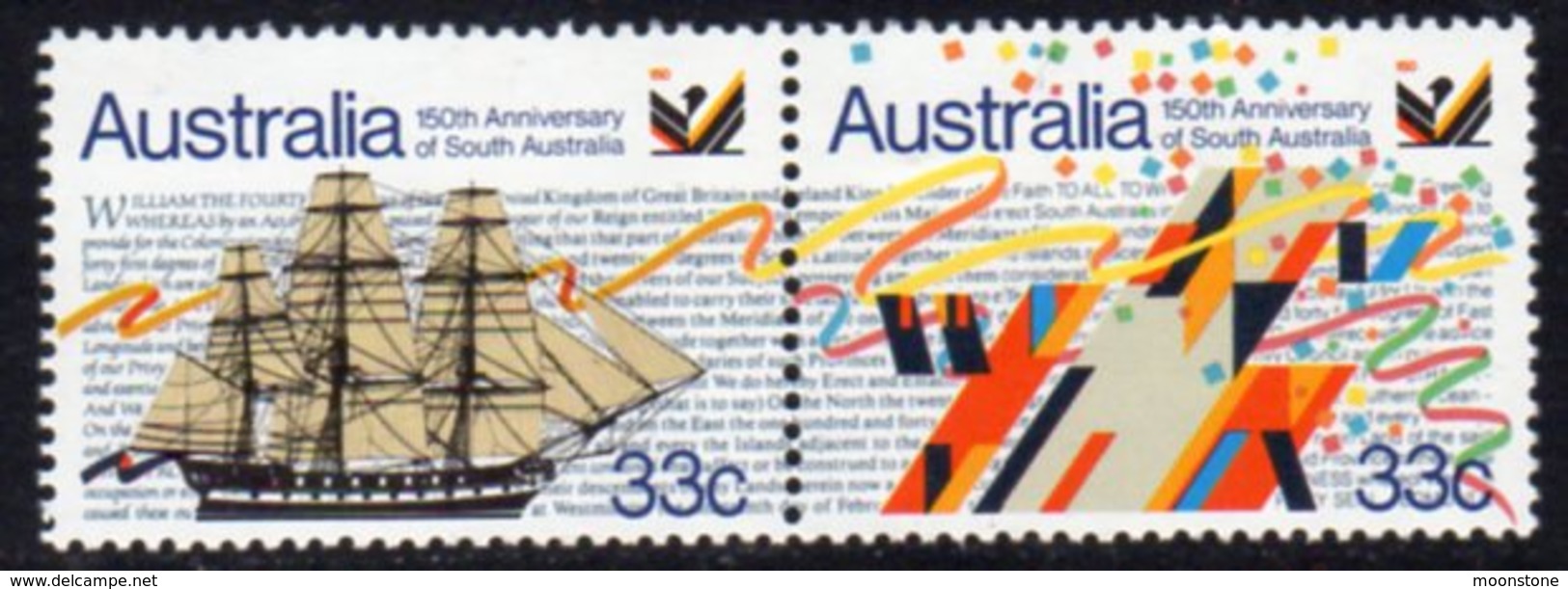 Australia 1986 150th Anniversary Of South Australia Se-tenant Pair, MNH, SG 1000/1 - Mint Stamps