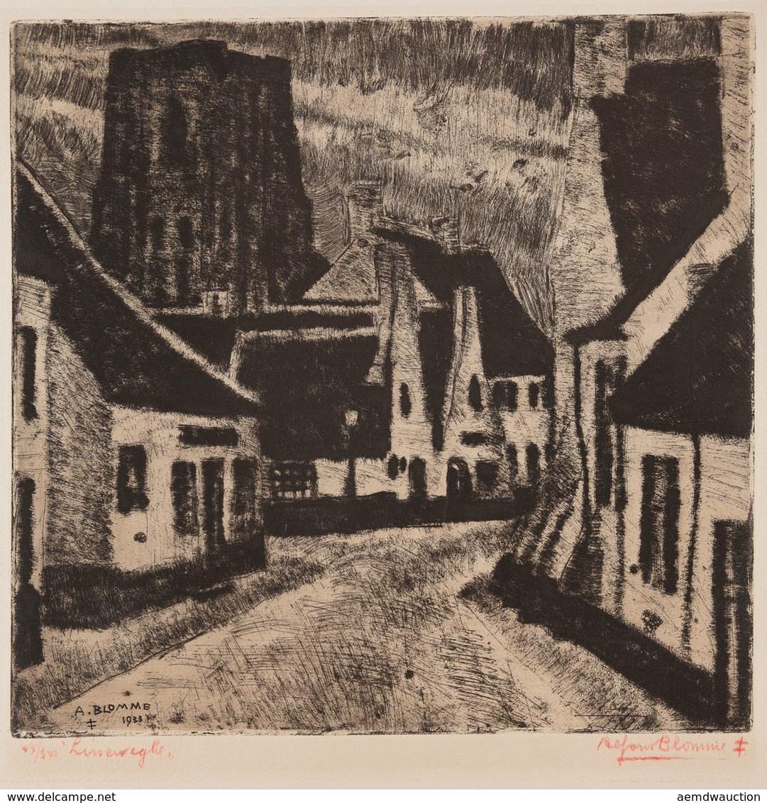 Alfons BLOMME (1889 - 1979) - Lisseweghe. - Prints & Engravings