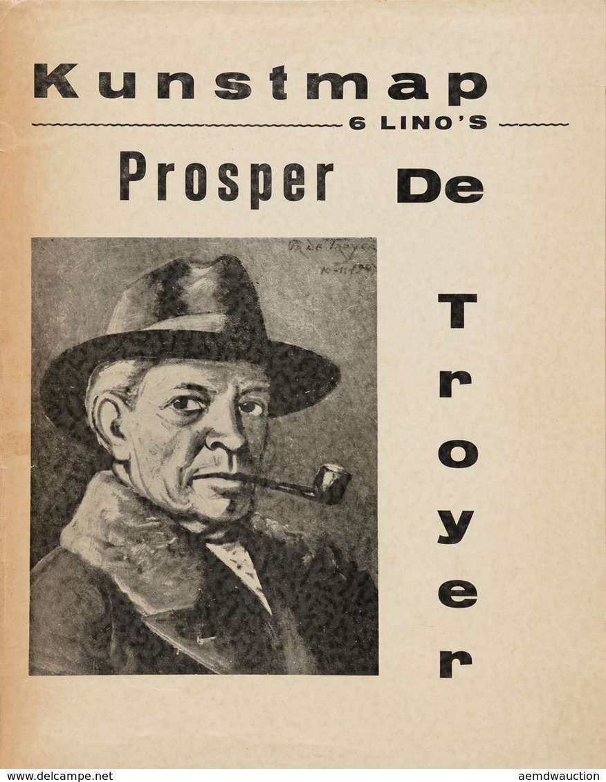 Prosper DE TROYER - Kunstmap. 6 Lino's. - Stiche & Gravuren