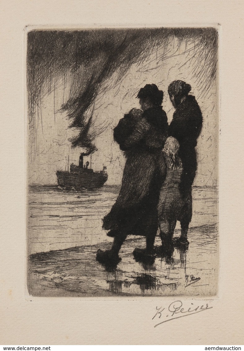 Kurt PEISER (Anvers, 1887 - Uccle, 1962) - [2 Femmes Et - Stiche & Gravuren