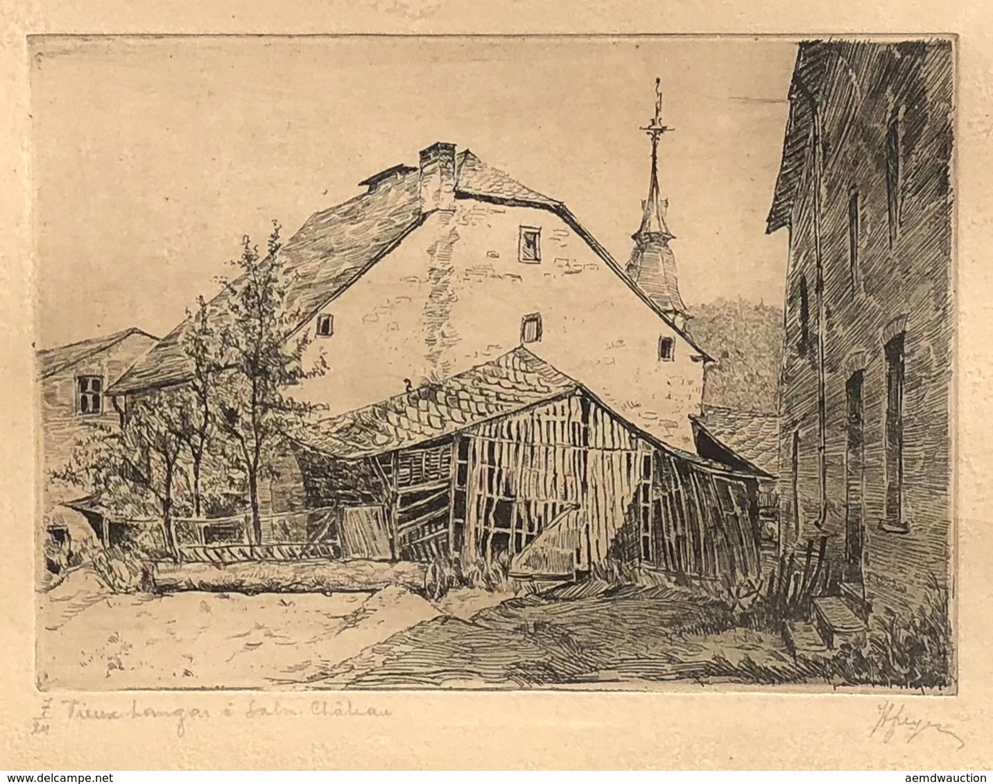 [SALMCHÂTEAU] Vieux Hangar à Salm-Château. - Prints & Engravings