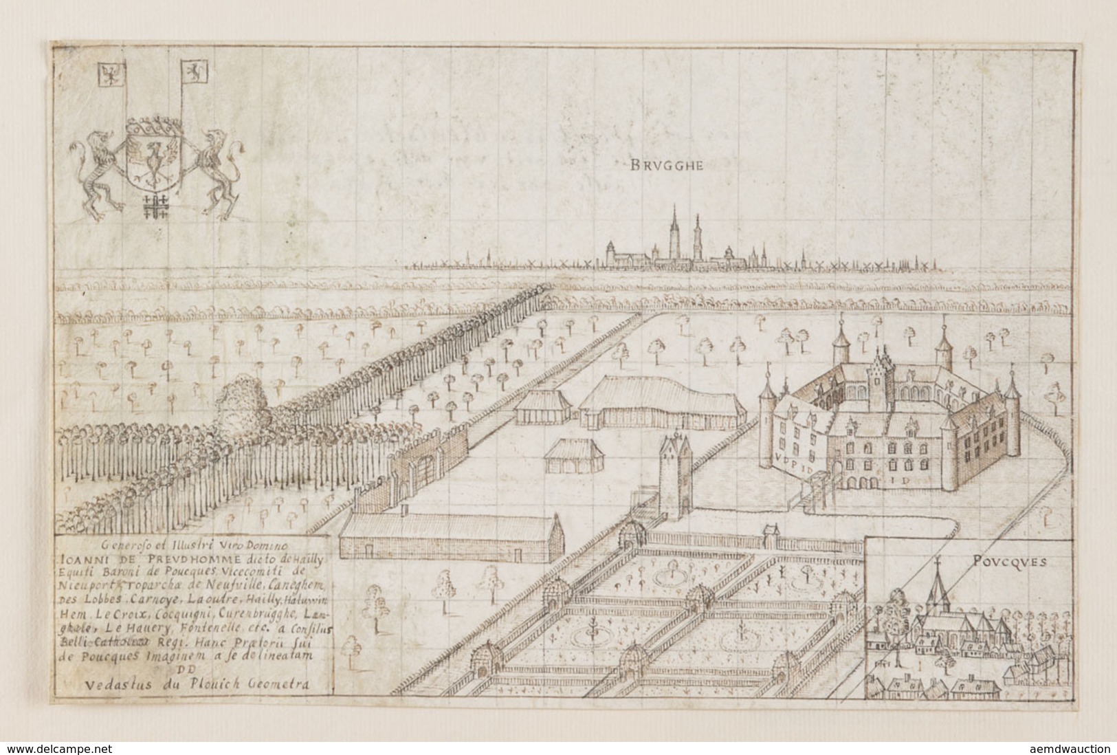 Vedastus Du PLOUICH - [Château De Poucques]. - Stiche & Gravuren