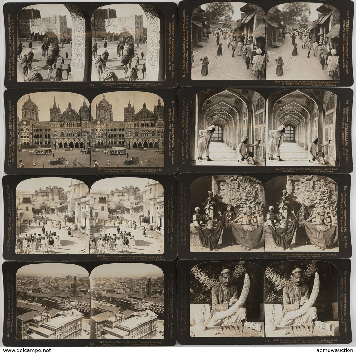 [STEREOVIEWS] INDE. Ensemble 95 Vues Stéréoscopiques éd - Andere & Zonder Classificatie