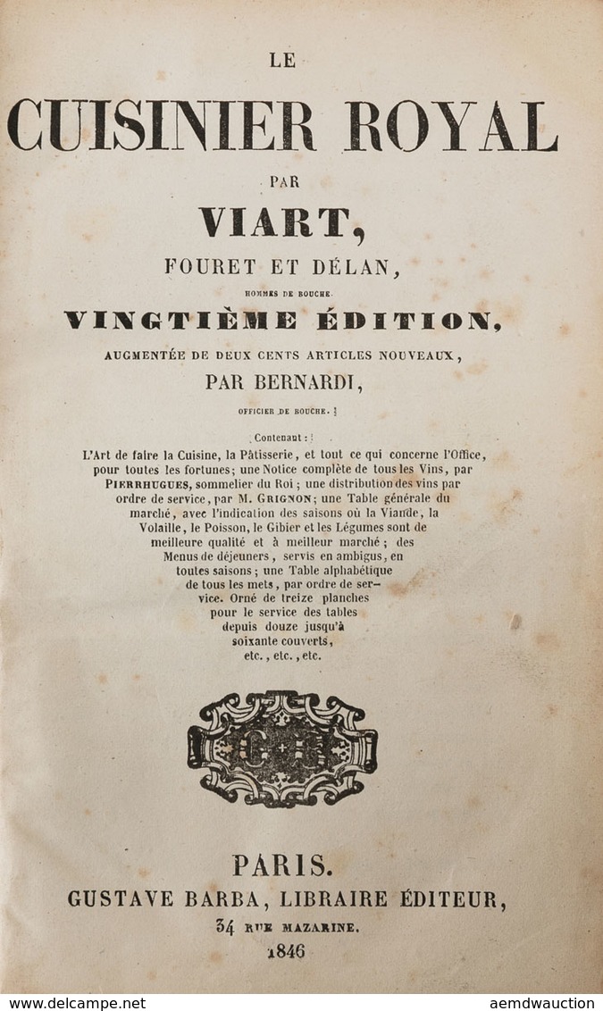 [GASTRONOMIE] VIARD, FOURET, DÉLAN - Le Cuisinier Royal - Zonder Classificatie