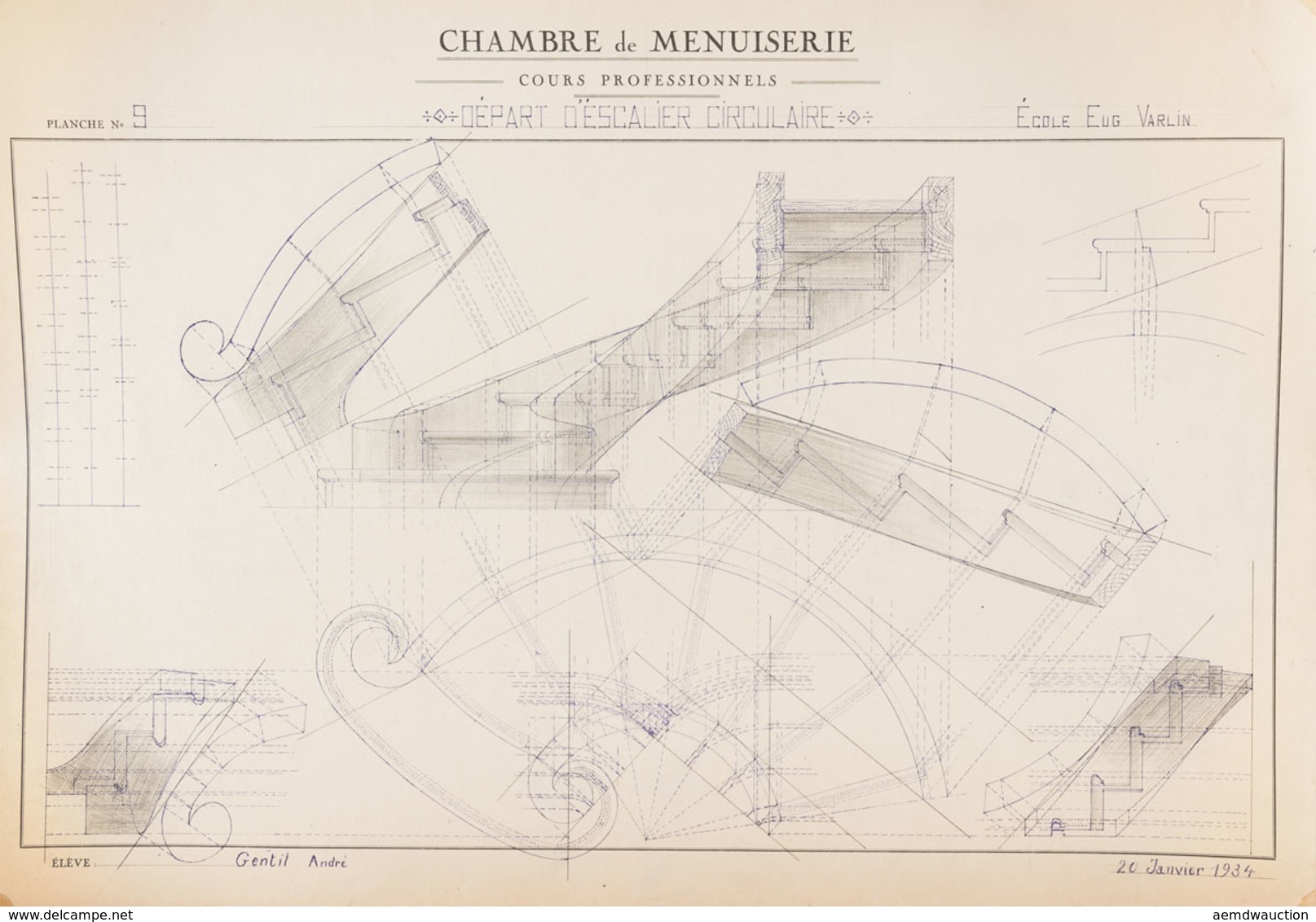 André GENTIL - Ensemble 48 Planches De Motifs Architect - Unclassified