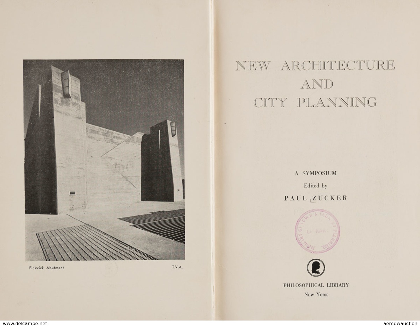 [CITY PLANNING] Paul ZUCKER - New Architecture And City - Ohne Zuordnung