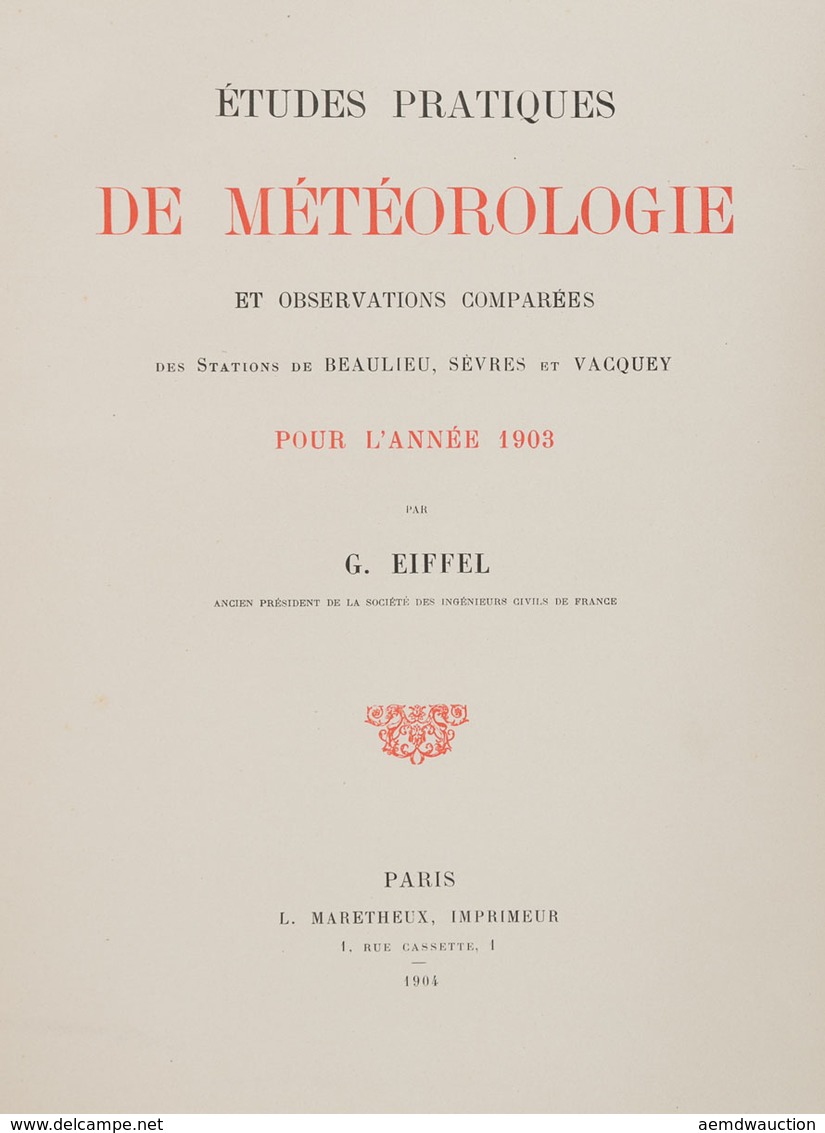 Gustave EIFFEL - Études Pratiques De Météorologie Et Ob - Unclassified