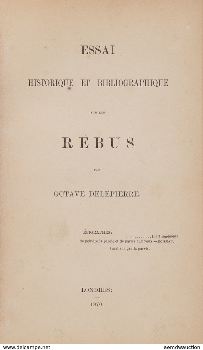 Octave DELEPIERRE - Essai Historique Et Bibliographique - Ohne Zuordnung
