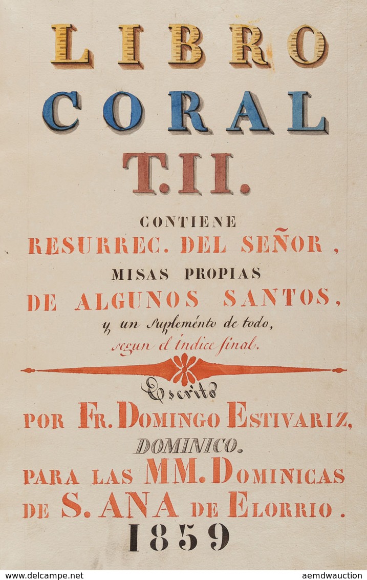 [ANTIPHONAIRE] Domingo ETIVARITZ - Libro Coral Contiene - Ohne Zuordnung