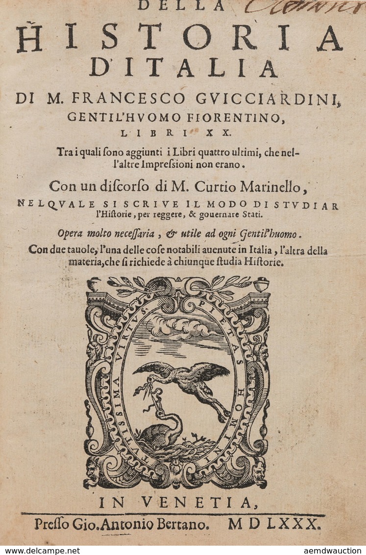 Francesco GUICCIARDINI - Della Historia D'Italia Libri - Ohne Zuordnung