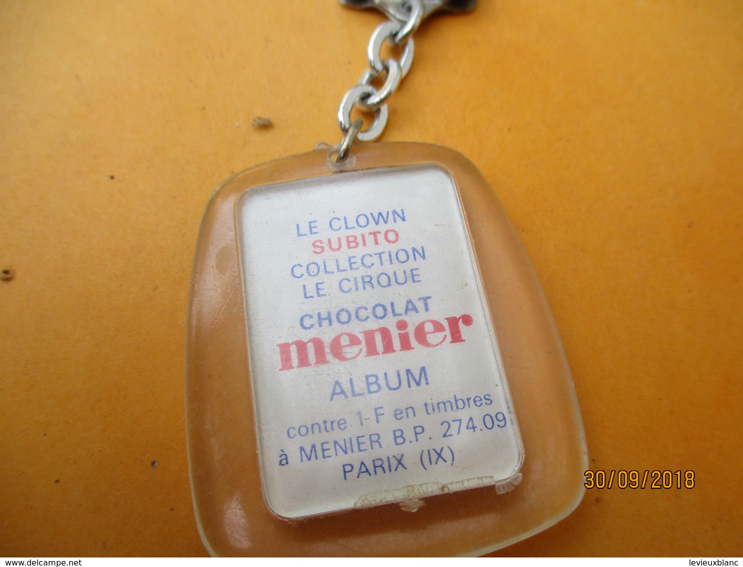 Porte-clé Publicitaire/Alimentation /Chocolat / MENIER/ Clown SUBITO/ Le Cirque/ Plastique /Vers 1960-1970  POC395 - Key-rings