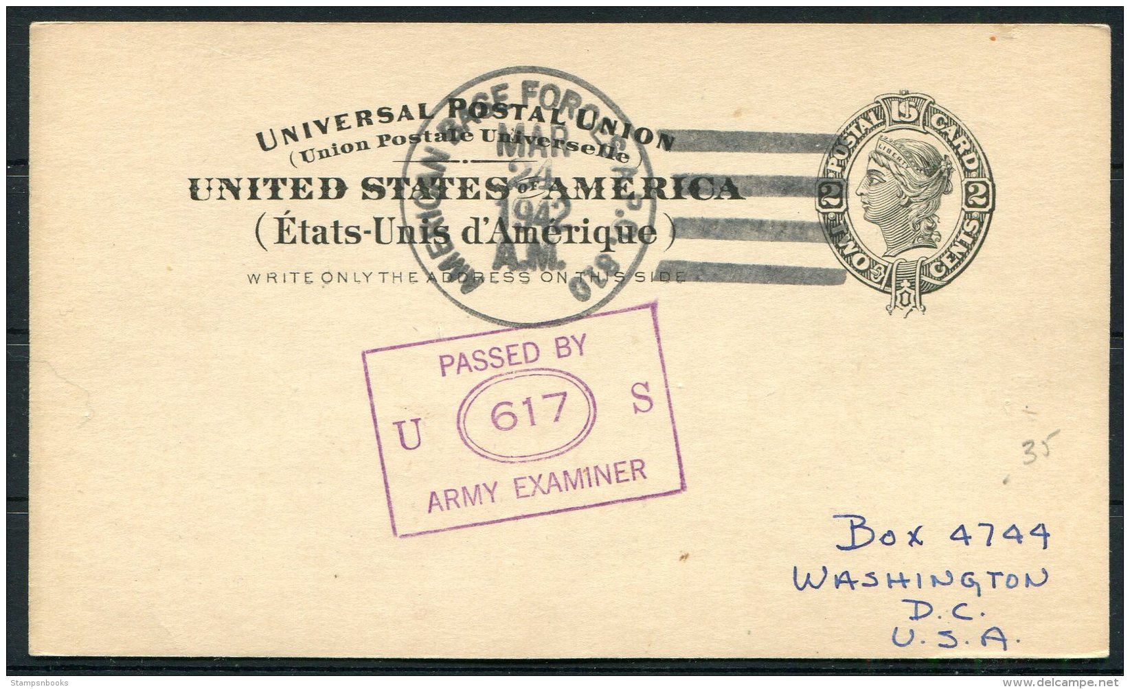 1942 Iceland USA Censor APO 810 Fieldpost Stationery Postcard. - Cartas & Documentos