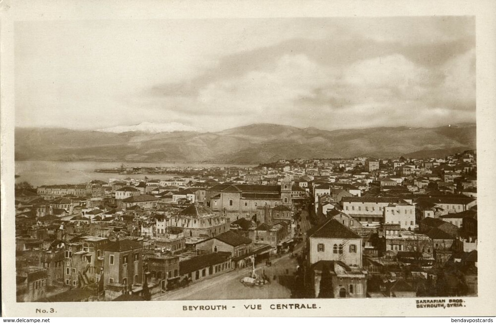 Lebanon, BEIRUT BEYROUTH, General View (1930s) Sarrafian RPPC No. 3 Postcard - Lebanon