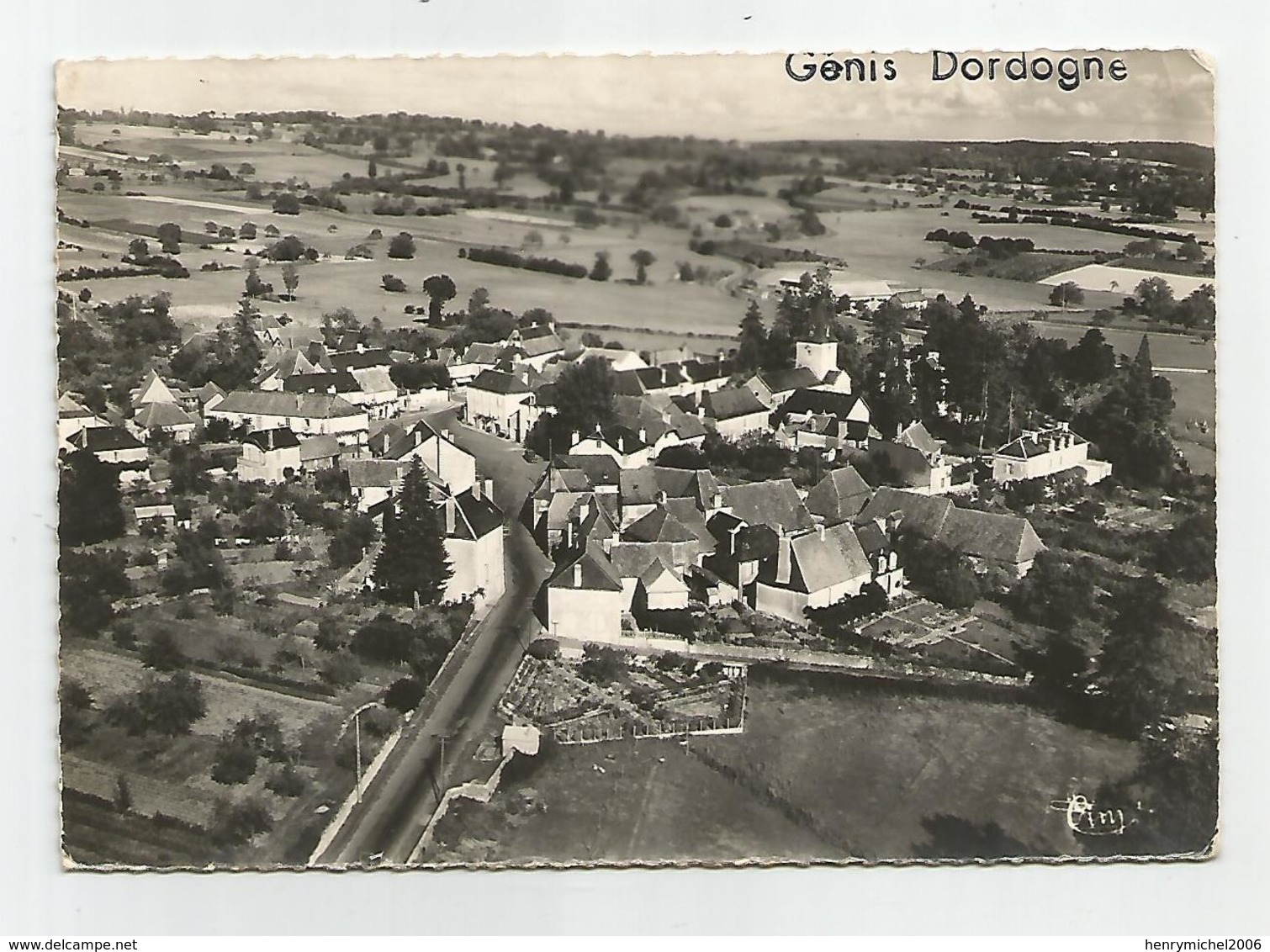 24 Dordogne - Genis Vue Aérienne 1957 - Other & Unclassified