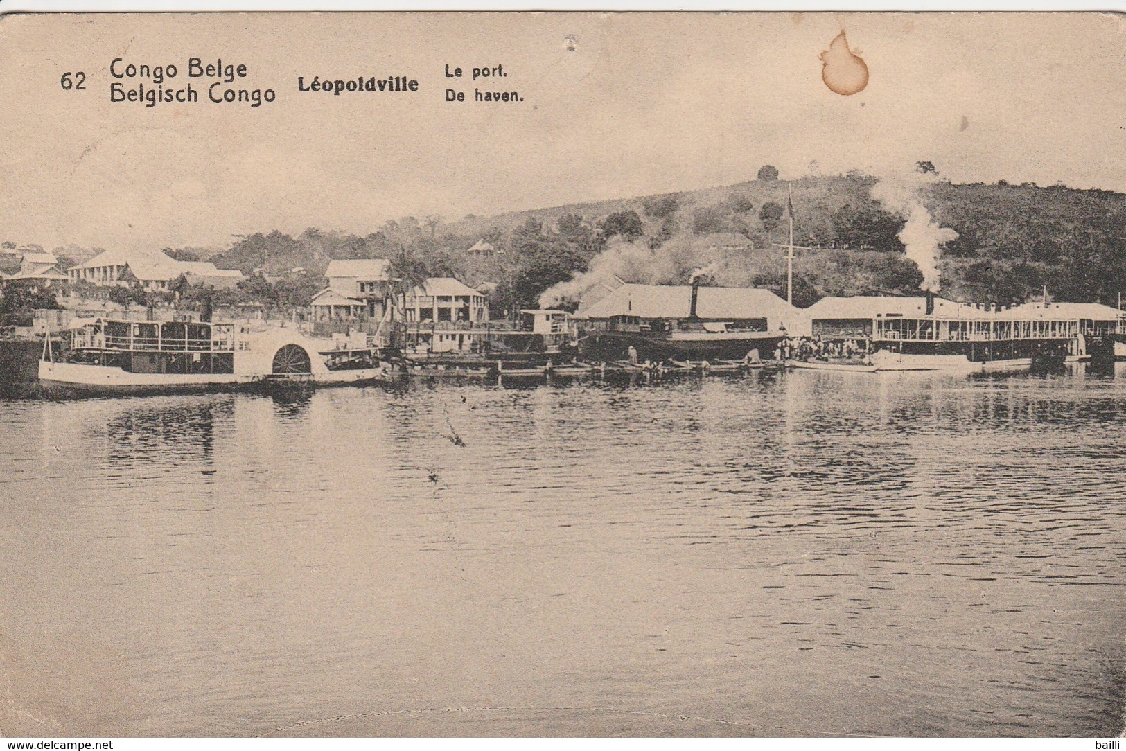 Congo Belge Entier Postal Illustré Pour L'Angleterre 1918 - Interi Postali