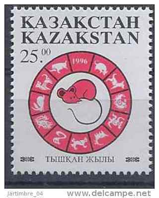 1996 KAZAKHSTAN 96**  Calendrier Chinois, Rat - Kazakhstan