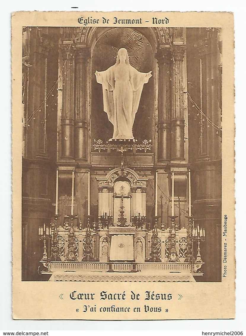 59 Nord église De Beumont Coeur Sacré De Jésus Ed Photo Desmarez Maubeuge - Maubeuge