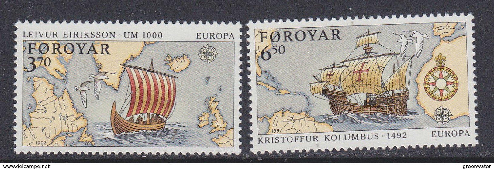 Europa Cept 1992 Faroe Islands  2v ** Mnh (40851K) - 1992