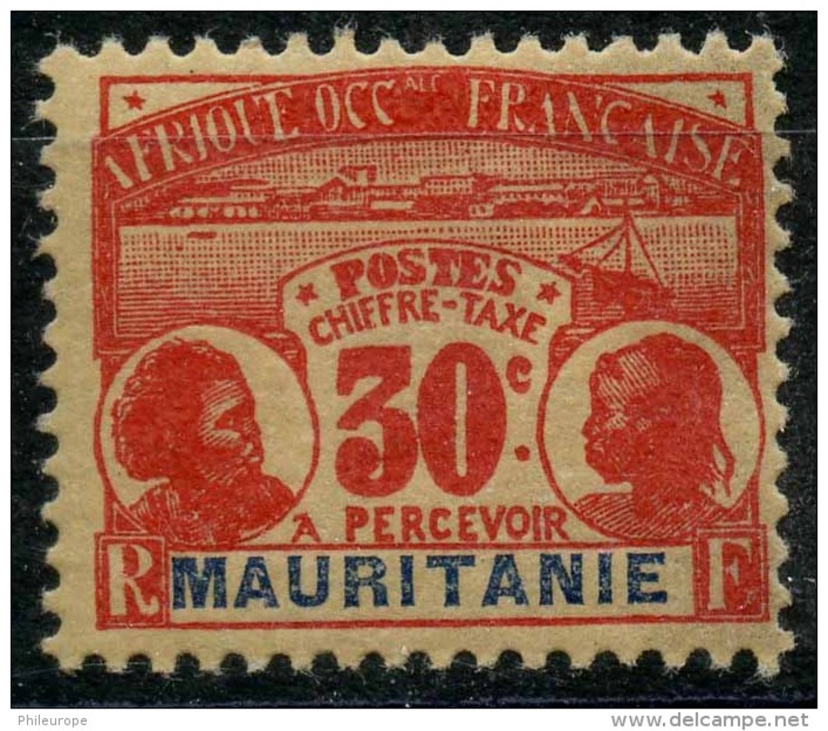 Mauritanie (1906) Taxe N 13 * (charniere) - Neufs