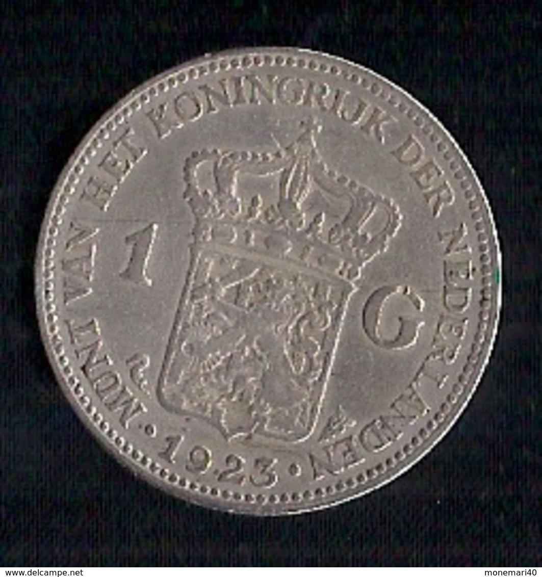 NEDERLAND (PAYS-BAS) 1 GULDEN - WILHELMINA - 1923  - ARGENT - 1 Florín Holandés (Gulden)