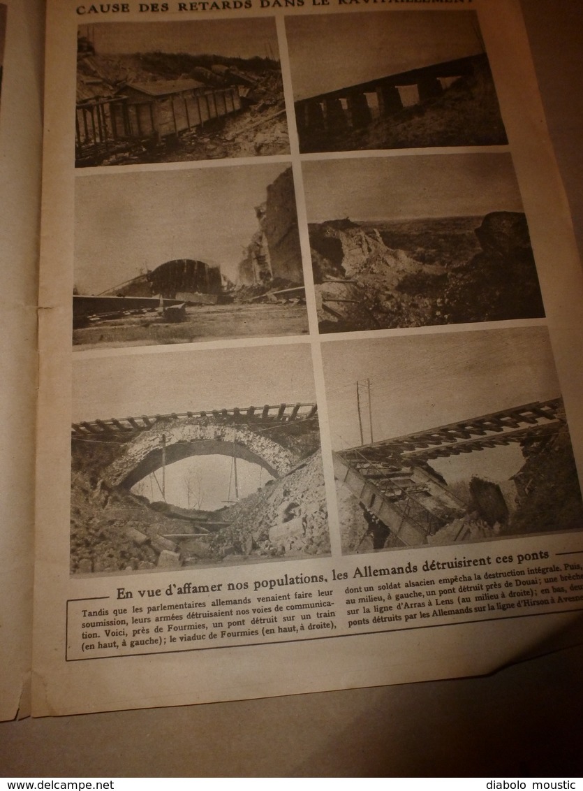 1919 LE MIROIR: Sous-marin DEUTSCHLAND II;Laforest,Drocourt,Douai,Anor,Fourmies;Crimes Des Yougo-Slaves Et Des Polonais; - Français