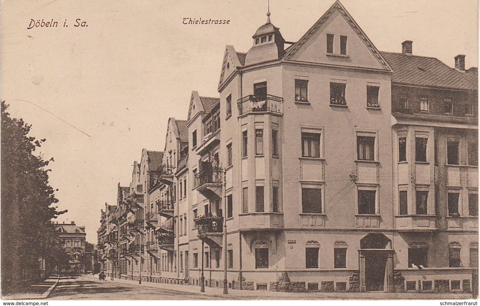 AK Döbeln Thielestraße A Straße Des Friedens Oststraße Gabelsbergerstraße Fichtestraße Schillerstraße Uferstraße Mulde - Doebeln