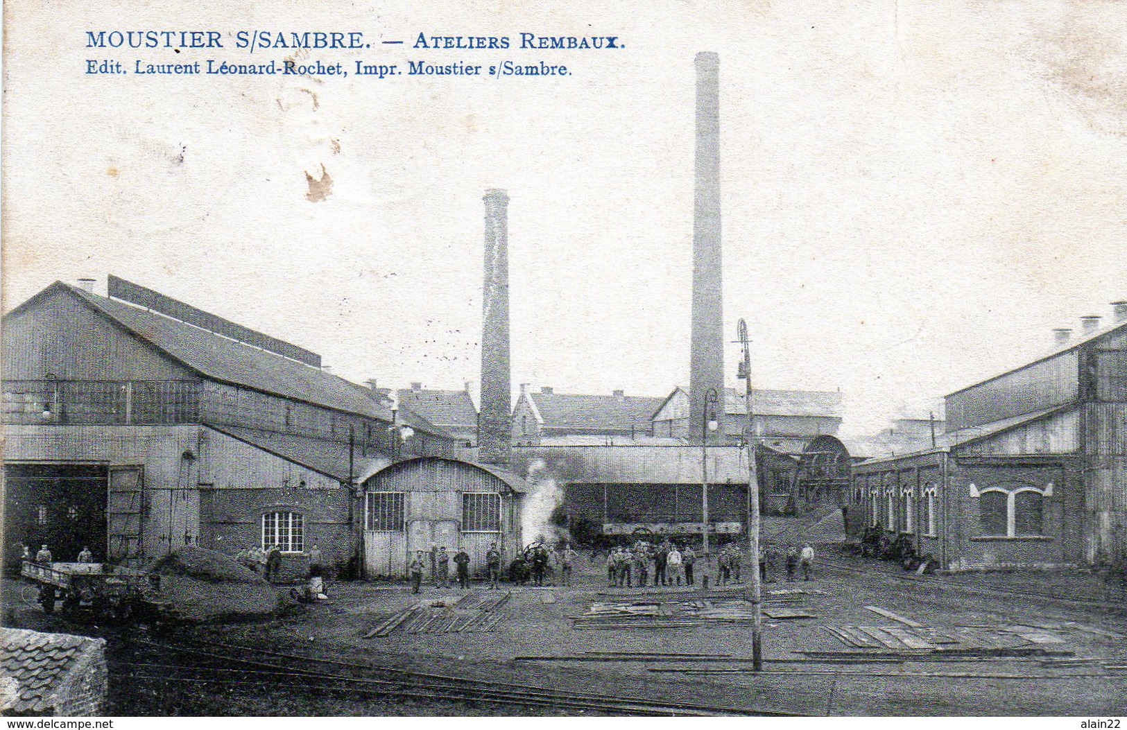 Moustier S/Sambre.--Ateliers Rembaux.Très Beau Plan... - Autres & Non Classés