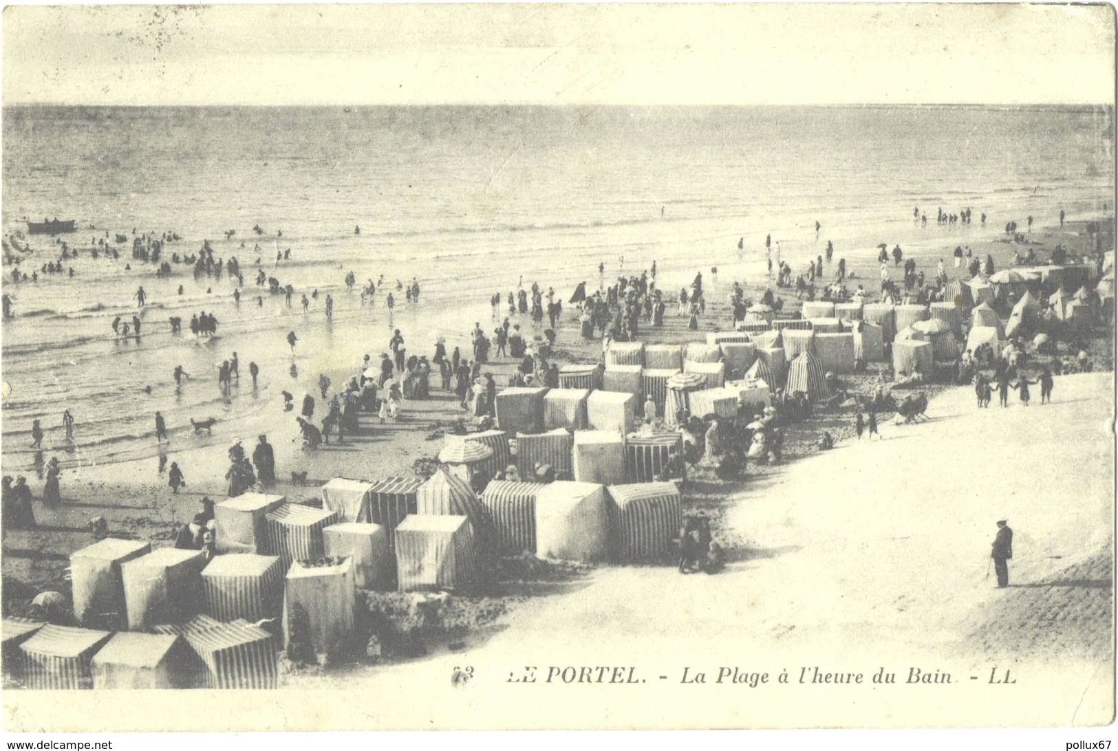 CPA DE LE PORTEL  (PAS-DE-CALAIS)  LA PLAGE A L'HEURE DU BAIN - Autres & Non Classés