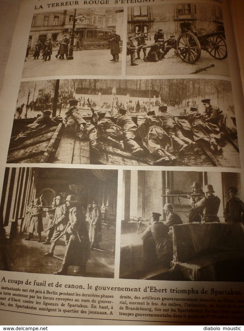 1919 LE MIROIR:Révolution à Berlin Et Au Portugal;Navire HERKULES;Peaux-rouges à Oklaoma;Navire Anglais Cochrane;etc - Français