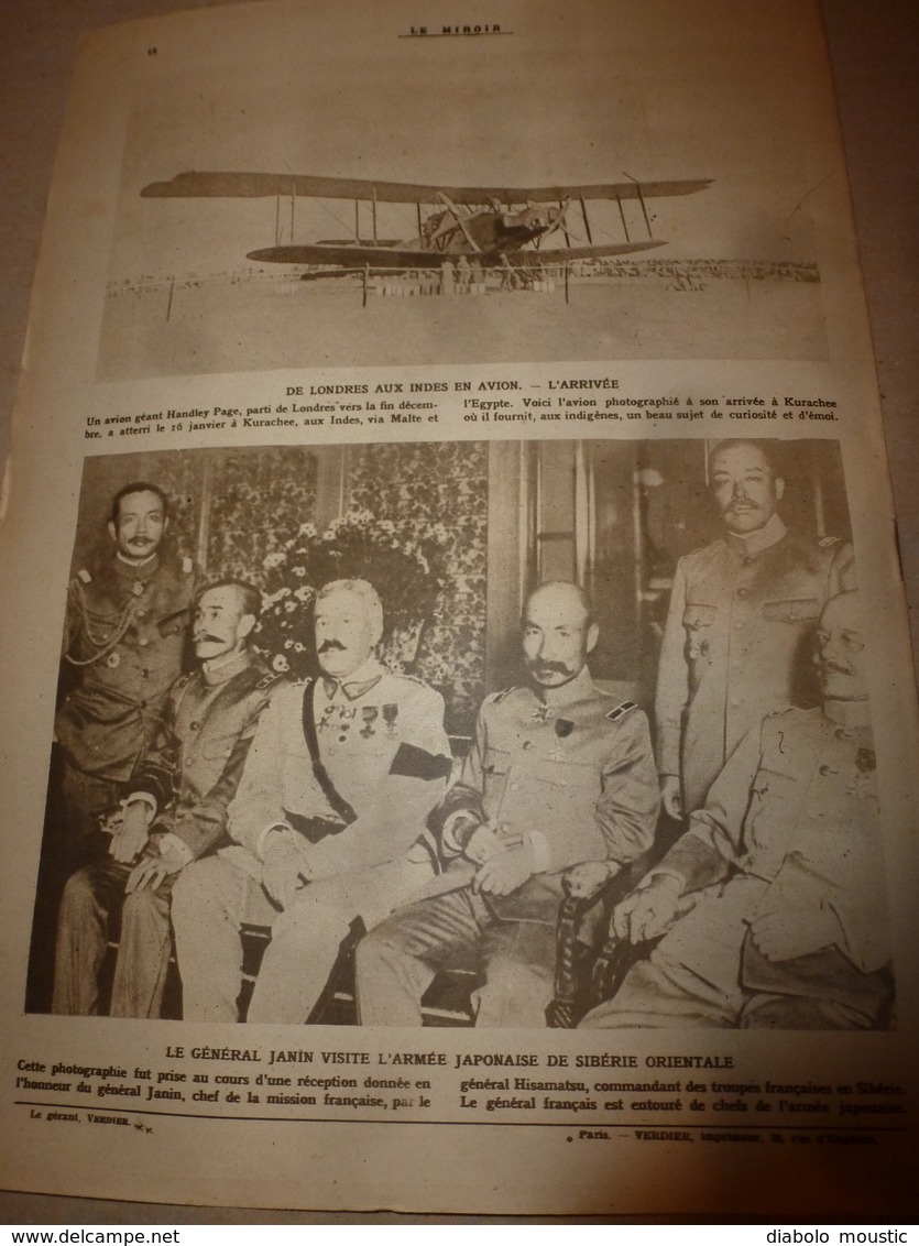 1919 LE MIROIR:Révolution à Berlin et au Portugal;Navire HERKULES;Peaux-rouges à Oklaoma;Navire anglais Cochrane;etc